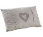 Coussin rectangulaire en coton et lin coeur