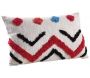 Coussin rectangulaire en coton tufté