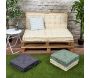 Coussin de sol vert d'eau 40 cm - THE HOME DECO FACTORY