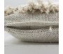 Coussins en coton à franges gris et blancs (lot de 3) - AUBRY GASPARD