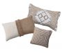 Coussins à motif en jute et coton blanc (Lot de 3) - 7