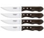 Couteaux à steak Jumbo en inox et bois (Lot de 4)