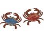 Crabes rouge et bleu déco murale (Lot de 2)