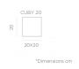 Cube lumineux intérieur extérieur Cuby 20 cm - NEW-0153