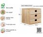 Cube de rangement en pin massif Dinamic - AST-0161