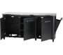 Cuisine extérieure triple avec 3 portes et 6 roulettes - BGS-0112