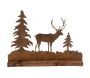 Décor de table en Bois et Métal Cerf et Sapins - AUB-6762