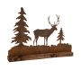 Décor de table en Bois et Métal Cerf et Sapins