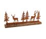 Décor cerfs et sapins en métal - AUB-6928