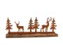 Décor cerfs et sapins en métal - 11,80