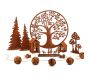 Décor cerfs et sapins en métal - 5