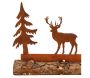 Décor cerfs et sapins en métal - 6