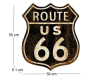 Décoration murale Route US 66 en métal 30 x 35 cm - ORIGEN