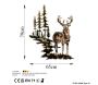 Décoration murale en bois et métal Acacia Deer - ASI-0955