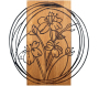 Décoration murale en bois et métal Florale