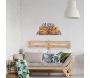 Décoration murale en bois et métal Florale - HANAH HOME