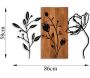 Décoration murale en bois et métal Florale - ASI-1702