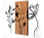 Décoration murale en bois et métal Florale - 55,90