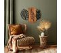 Décoration murale en bois et métal Florale - HANAH HOME