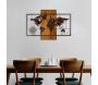 Décoration murale en bois et métal Mappemonde - 7