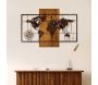 Décoration murale en bois et métal Mappemonde - HANAH HOME