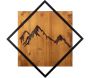 Décoration murale en bois et métal Montagnes