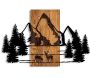 Décoration murale en bois et métal Nature