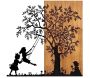 Décoration murale en bois et métal Walnut