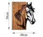 Décoration murale en bois et métal Walnut - ASI-1023
