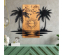 Décoration murale en bois et métal Walnut - HANAH HOME