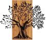 Décoration murale en bois et métal Walnut