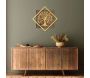 Décoration murale en bois et métal doré Walnut - HANAH HOME