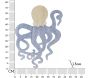 Décoration murale en mdf et métal Octopus 41 x 1.5 x 57 cm - MAU-0318