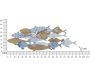 Décoration murale en mdf et métal Sea 91 x 3 x 33.5 cm - MAU-0314