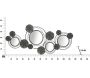 Décoration murale en métal Dark round 117 x 5.5 x 49 cm - MAU-0268