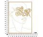 Décoration murale en métal Gold face 60 x 1 x 80 cm - MAU-0291