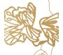 Décoration murale en métal Gold face 60 x 1 x 80 cm - 5