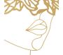 Décoration murale en métal Gold face 60 x 1 x 80 cm - 6