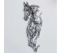 Décoration murale en métal Horse Line Art 41 x 66 cm - 5