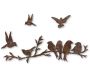 Décoration murale en métal Oiseaux
