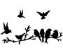 Décoration murale en métal Oiseaux sur branches et en vol
