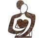 Décoration murale en métal Rusty Hug 52 x 70 cm
