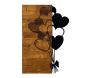 Decoration murale en métal et bois Amour