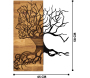 Décoration murale en métal et bois Arbre - ASI-2018