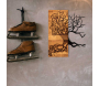 Décoration murale en métal et bois Arbre - 5