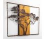 Décoration murale en métal et bois Arbre - 5