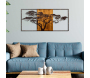 Décoration murale en métal et bois Arbre - 7