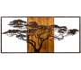 Décoration murale en métal et bois Arbre
