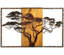 Décoration murale en métal et bois Arbre