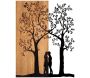 Décoration murale en métal et bois Arbre